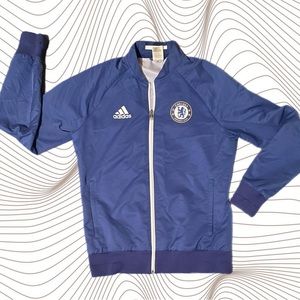 Chelsea 2015/16 Authentic Soccer Anthem Track Jacket Medium Adidas Football EPL